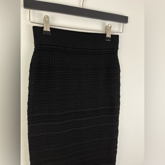 ARITZIA BABATON Bodycon pointelle crochet tube skirt - Picture 3 of 7